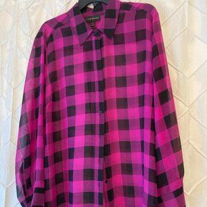 Buffalo Plaid Sheer top